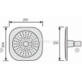 Square Plastic Cheap Shower Spray Overhead